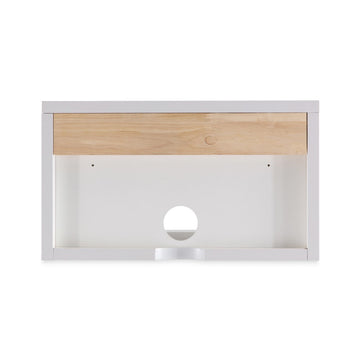 Elise 15.71" Classic Contemporary Floating Wall Mounted Nightstand with Soft-Close Tambour Drawer and Cable Hole - JONATHAN Y